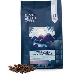 3 Volcanoes Dark Guatemala Coffee Whole Bean Dark Roast 12 Ounce Fresh Bag