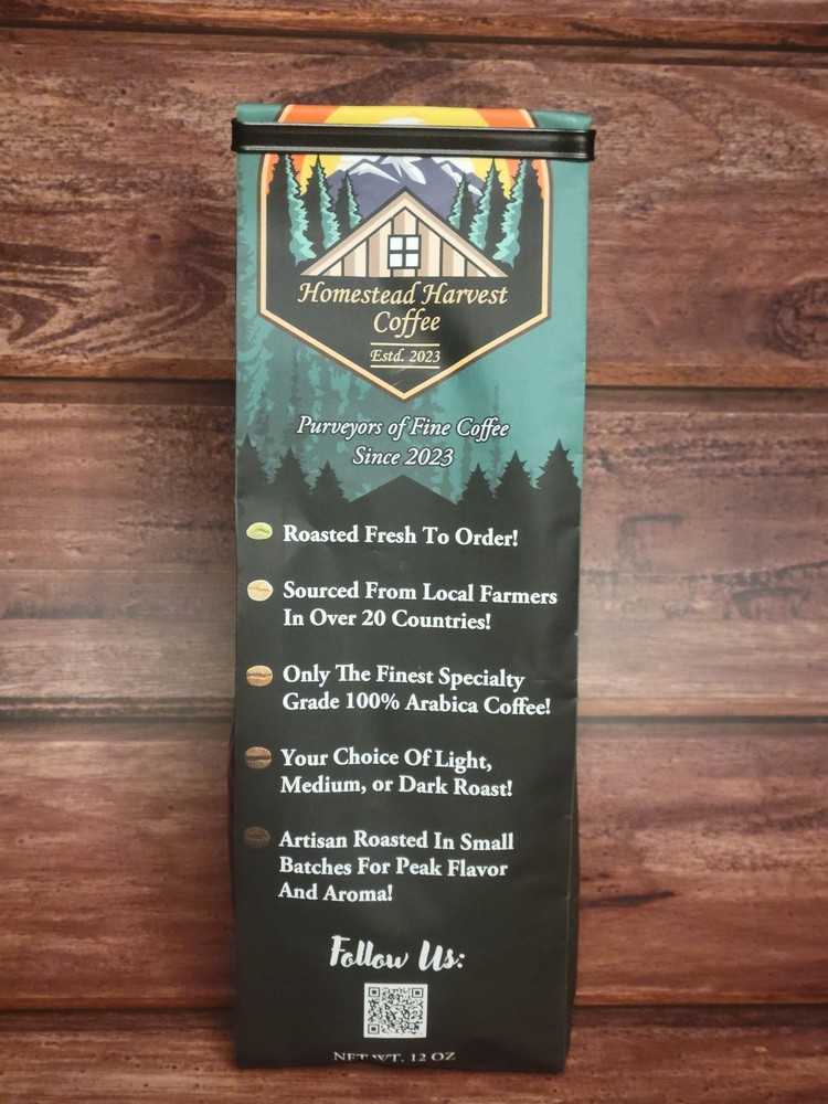 12 Oz Ethiopian Yirgacheffe Coffee | 100% Arabica Coffee Beans | Fresh Roasted