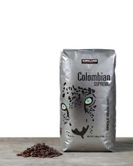 Kirkland Signature Colombian Supremo Coffee, Whole Bean, 3 lbs Medium Roast USA