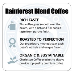 Charleston Coffee Roasters | Specialty Organic Whole 12 Ounce (Pack of 1)