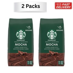 Starbucks Arabica Beans Mocha, Naturally Flavored, Ground Coffee, 11 oz 2PK