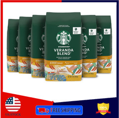 Starbucks Whole Bean Blonde Roast Coffee, Veranda Blenda, 100% Arabica, 6 bags