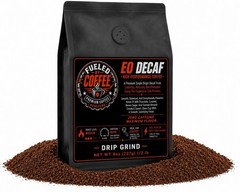 FUELED BY COFFEE E0 Decaf High-Performance Columbian Coffee 8oz Bag Drip Grind