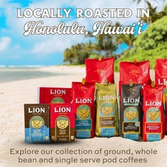 Premium Kona Coffee Whole Beans 7Oz Lion Coffee Gourmet Aloha From Hawaii