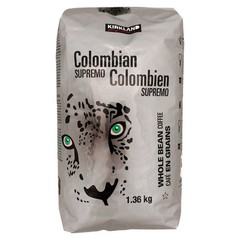 Kirkland Signature Colombian Supremo Whole Bean Coffee, 3 Pound (2 Pack)