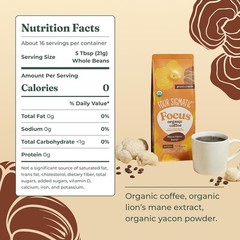 Dark Roast Organic Whole Bean Coffee Gourmet Nootropic Mushroom Coffee Beans W/