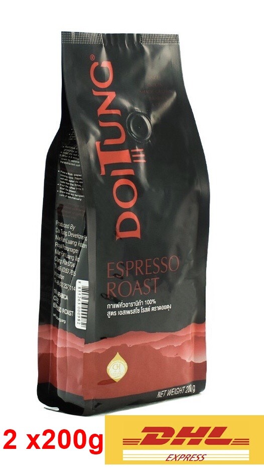 2x200g.100% Arabica Coffee bean Doitung Expresso Roast Thai Premuim Coffee Beans