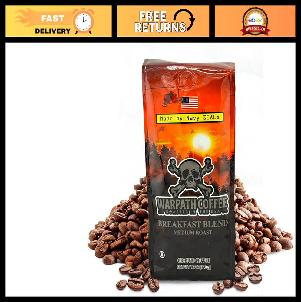 Medium Roast Whole Bean Coffee – Breakfast Blend, High Caffeine, 100% Arabica, 2