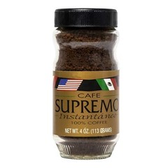 Cafe Supremo 100% Espresso Instant Ground Dark Roast Coffee Jar – 4 Ounce