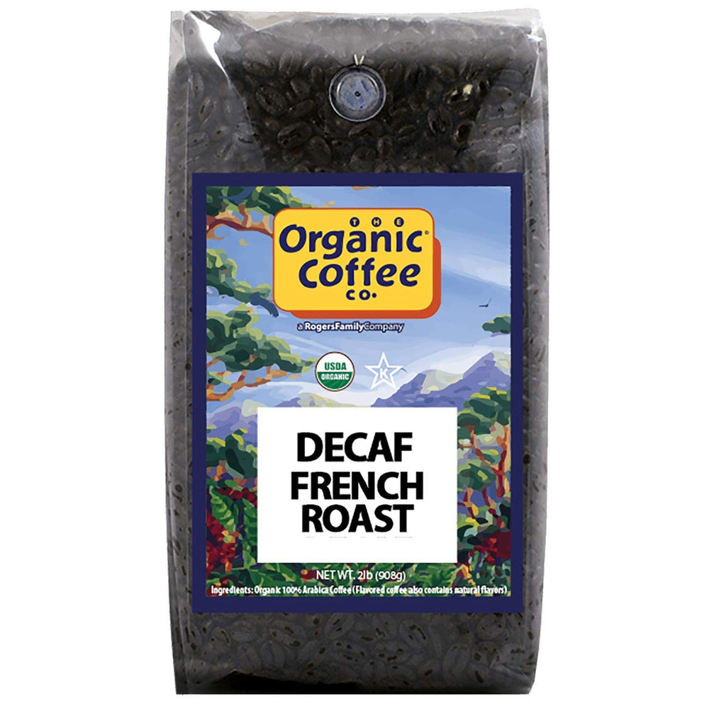 DECAF French Roast Whole Bean Coffee 2LB Dark Roast