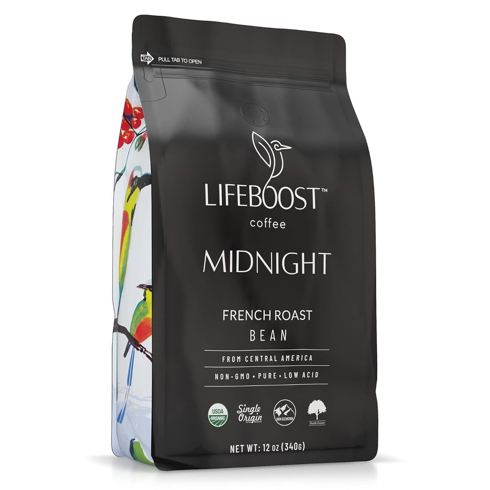 Lifeboost Coffee Midnight French Roast Bean – New ☕
