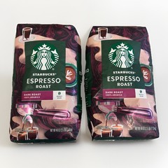 Starbucks Espresso Dark Roast Whole Bean Coffee, 2x40oz Bags (5lbs) *Old Stock*