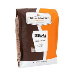 Fresh Roasted Coffee, Kenya AA Whole Bean Coffee, Med-Dark Roast, , 5 lb (80 oz)