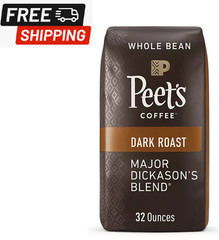 Peet’s Coffee Dark Roast Whole Bean, Major Dickason’s Blend (32 oz.)