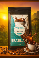Brazilian Medium Roast Coffee 16oz – Fresh 100% Arabica Fast Free Shipping