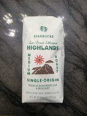 2026 Starbucks Sun Dried Ethiopia Highlands Roast Whole Bean Coffee 1lb