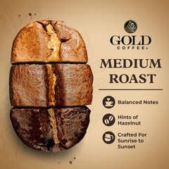 Gold Coffee Co. Brunella Premium Blend – Medium Roast, 32 Ounce (Pack of 2)