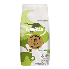 Lavazza ¡Tierra! Organic for Planet Whole Bean Coffee, Light Roast, 100% Arabica
