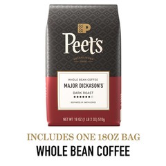 Peet’s Coffee, Dark Roast Whole Bean Coffee, 100% Arabica Coffee – Major Dick…