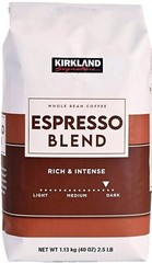Kirkland Signature Espresso Blend Coffee, Dark Roast, Whole Bean, 2.5lb