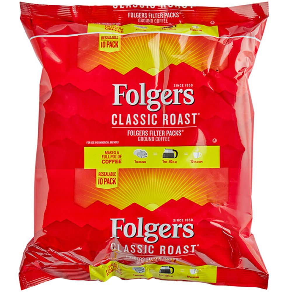 Folgers Classic Roast 10-Cup Coffee Filter Pack – 40/Pieces WS-110FGFP6239