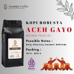 Semekar Coffee – Kopi Robusta Aceh Gayo Grade 1 Roasted Beans 200g