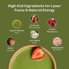 Organic Strawberry Matcha Mushroom Coffee Alternative – 2.1oz