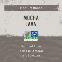 Mocha Java Whole Bean Coffee 12 oz