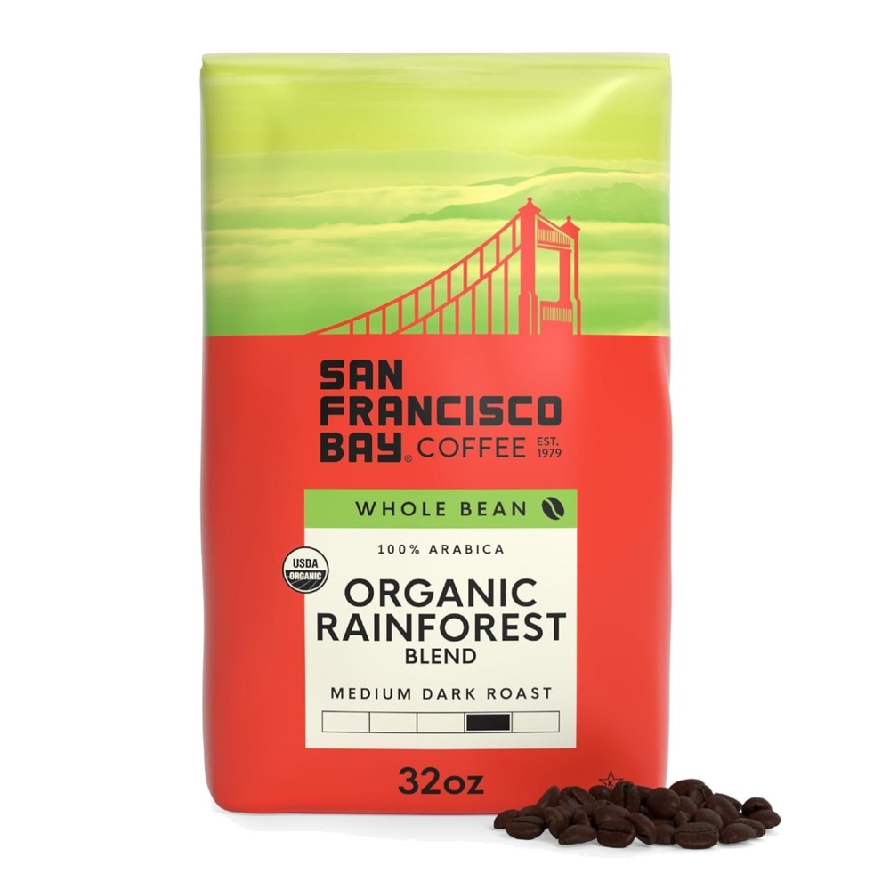 Medium-Dark Roast Whole Bean Coffee – USDA Organic