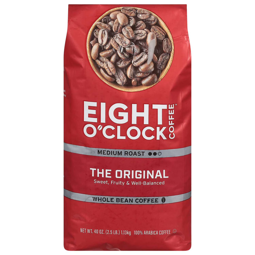 Eight O’Clock Medium Roast Whole Bean Coffee, The Original, 40 oz.