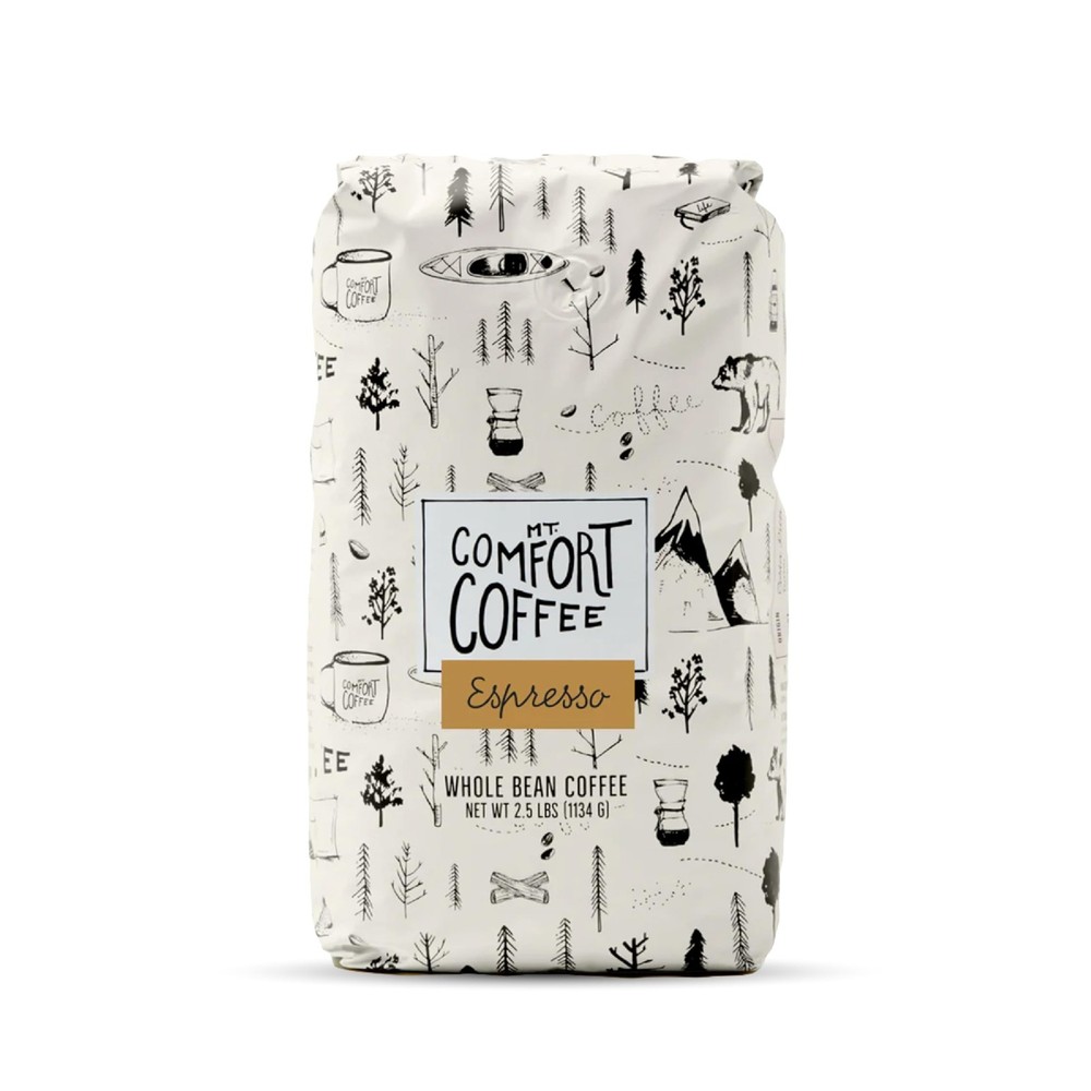 Espresso Roast Whole Bean Coffee Chocolate And Caramel Flavor Notes 2.5 Lbs