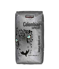 Kirkland Signature Colombian Supremo Coffee, Whole Bean, 3 lbs Medium Roast USA