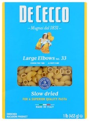 Large Elbow Pasta De Cecco 1 Lb Slow Dried Macaroni 12 Pack