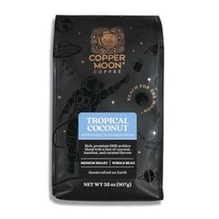 Copper Moon Medium Roast Whole Bean Coffee Tropical Coconut Blend 2 Lb