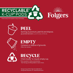 Folgers Black Silk Coffee, Dark Roast, Keurig K-Cup 10 Count (Pack of 6)