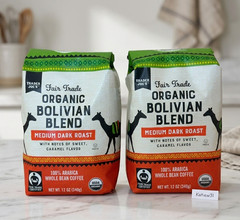 2 Packs Trader Joe’s Organic Fair Trade Bolivian Blend Bean Coffee 12 oz Each