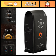 Organic Fairtrade Medium Roast Whole Bean Coffee – 2.2 lb Kicking Horse Blend