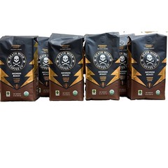 6 BAGS Death Wish Medium Roast Ground Coffee Organic Fair Trade 16oz Ea BB 10/26