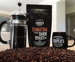 Organic Dark Roast Sumatra, Whole Bean Coffee / 2 LB Best By 11-03-26