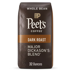Peet’s Coffee Dark Roast Whole Bean, Major Dickason’s Blend, 32 oz.