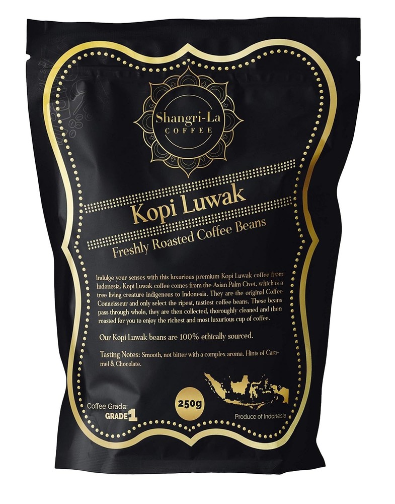 Shangri-La Coffee – Wild Kopi Luwak Whole Beans 8.8 Ounce (Pack of 1)