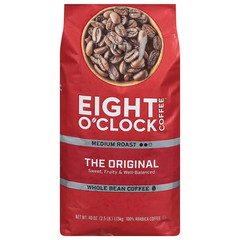 3 Pack – Eight O’Clock Medium Roast Whole Bean Coffee, The Original, 40 oz.