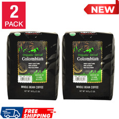 Kirkland Signature Organic Colombian Decaf Whole Bean Coffee, 2 Lbs, 2 PACK!