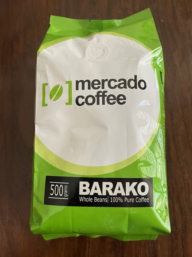 Mercado Whole Bean 100% Pure Coffee Barako From The Philippines 500 Gr /1.1 Lbs