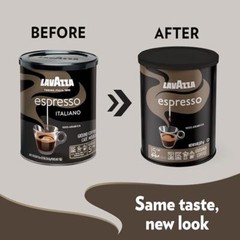 Lavazza Espresso Medium Roast Ground Coffee 100% Arabica 8 oz Tin 6 Pack