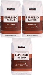 3 PACK – Kirkland Signature Espresso Blend Coffee, Dark Roast, Whole Bean, 2.5lb