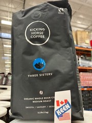 AiWaWa CA, Kicking Horse Three Sisters Coffee, Organic, 1 kg