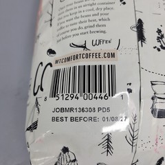 Mt. Comfort Organic Peru Medium Roast Whole Been Coffee 2.5 Lb Bag EXP 01/2027