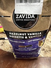 Zavida Premium Hazelnut Vanilla Whole Bean Coffee, 907g/2 LB – FREE SHIPPING