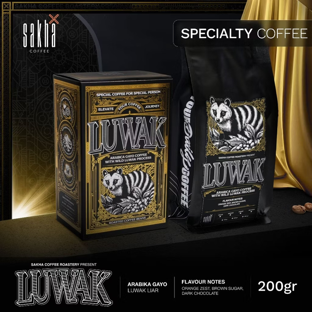 Premium Wild Kopi Luwak Arabica Coffee by Sakha @200G ROASTED FINE GRIND